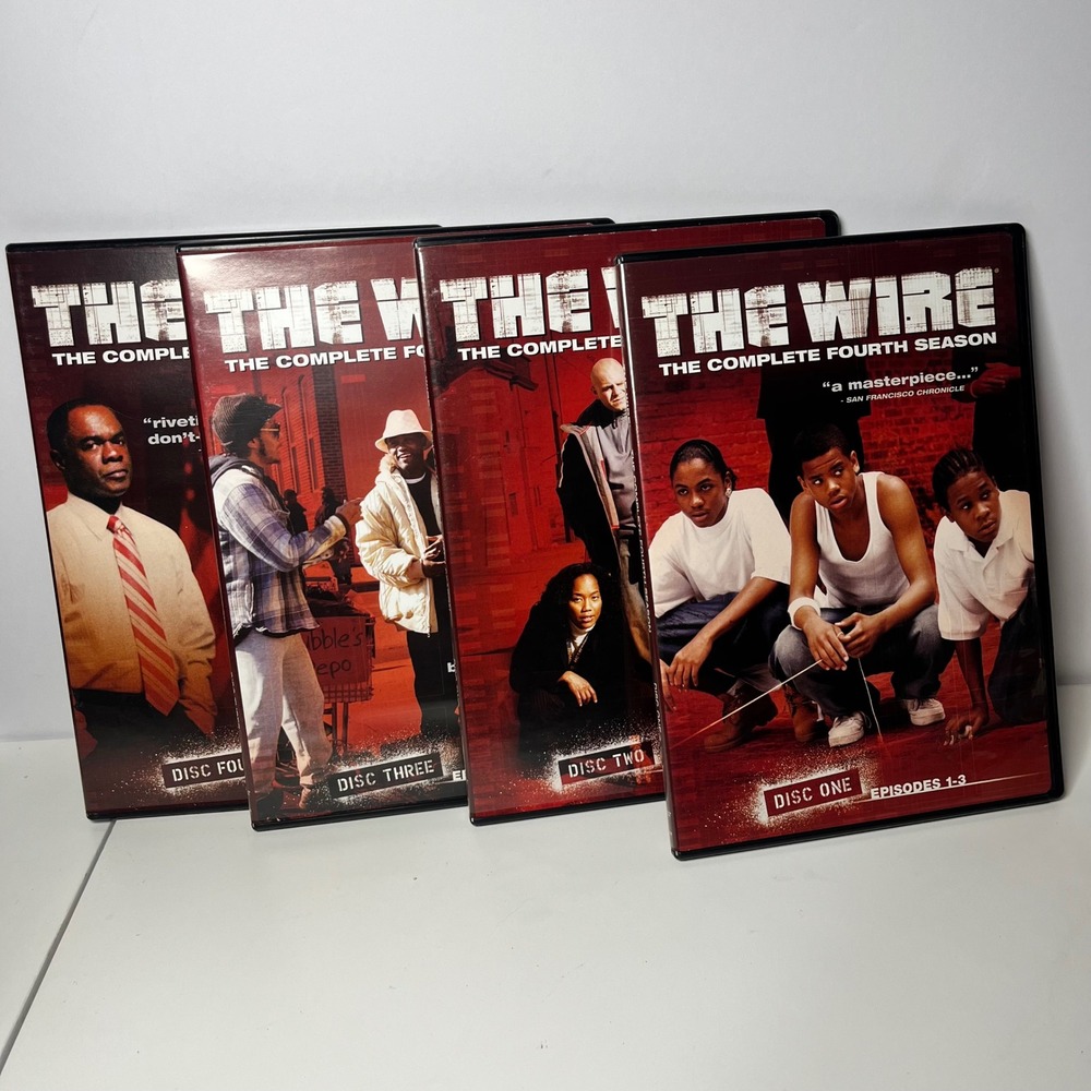 The Wire The Complete Fourth Season DVD 4-Disc Box Set HBO Drama Series